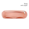 Pikkukuva 1 / 10: 1kpl Insert Bag Linner Laukku RUUNANINEN VETOKOLLA RAUSONSI VETOKOLLA pink with zipper