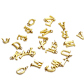 Miniatyrbillede 2 af 5: Guldfyldte A-Z Alfabet Bogstaver Startbogstaver Charms