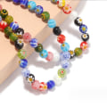 Miniatyrbilde 4 av 5: 3 tråder Ca 144stk Runde kuleperler Glassperler Millefiori