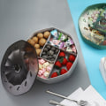 Miniatyrbillede 6 af 10: Delt Candy Box Nød Candy Tallerken GRÅ ENKELT LAG ENKELT LAG Grey Single Layer-Single Layer