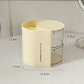 Miniatyrbillede 2 af 10: Powder Puff Opbevaringsboks Kosmetisk Bomuldsopbevaring GUL 3-LAGER Yellow 3-layer-3-layer