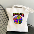 Miniatyrbillede 9 af 10: Lærredsstoftaske Shoppinghåndtaske 3 3 3