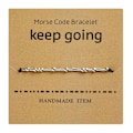 Miniatyrbillede 1 af 10: Morse Code Armbånd Perle Armbånd HOLD GOING HOLD GOING Keep Going