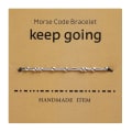 Pikkukuva 1 / 10: Morse-koodi Rannekoru Helmi Rannekorut KEEP GOING KEEP GOING Keep Going