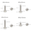 Miniatyrbillede 2 af 5: 20 STK T Slot Drop-in Bolt M5 Sekskant Flangemøtrik Sæt M5x10mm20pcs/Set
