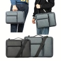 Miniatyrbilde 6 av 10: Nylon laptopveske Notebook skulderveske GRÅ 15 15,6 TOMMES 15 grey 15 15.6 inch-15 15.6 inch