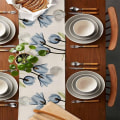 Miniatyrbild 4 av 9: Blommor Linne Bord Flagga Hem Bord Tyg Heminredning Duk