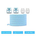 Miniatyrbillede 1 af 8: No Tie Snørebånd Child Spring Lock Snørebånd BLÅ blue