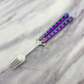 Miniatyrbillede 10 af 10: Butterfly Folding Spoon Gaffel Balisong Træningsværktøj FORK FORK fork
