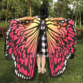 Miniatyrbillede 4 af 10: Butterfly Cape Butterfly Wings sjal 07 07 07