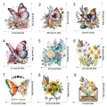 Miniatyrbild 2 av 10: Butterfly Toalettdekaler Blommiga fjärilsdekaler 1 1 1