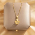 Pikkukuva 1 / 4: Hollow Out Small Planet Pendant Titanium Necklaces Riipus gold