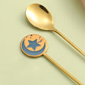 Miniatyrbilde 8 av 10: Star Moon Skje Gaffelsett Dessertkakeskje FORK-4 FORK-4 fork-4