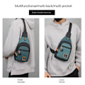 Miniatyrbillede 5 af 10: Brysttaske Messenger Bag SORT Black