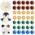 Miniatyrbild 2 av 10: 10 st/5 par Eyes Crafts Eyes Puppet Crystal Eyes 6MM-STAR TO 6mm-Star to left3