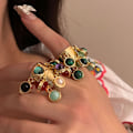 Pikkukuva 10 / 10: Fringe Open Ring Moniriippuvainen sormus MULTICOLOR multicolor