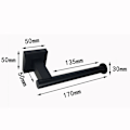 Miniatyrbillede 2 af 8: Toiletpapirholder Toiletrulleholder SORT SORT black