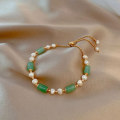 Miniatyrbilde 9 av 10: Good Luck Armbånd Jade Pearl Armbånd GRØNN Green