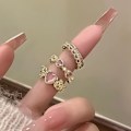 Pikkukuva 6 / 6: 3kpl/ set Epäsäännölliset sydänsormukset Finger Rings GOLDEN golden