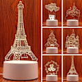 Miniatyrbillede 3 af 7: 3D Illusion Night Light LED Neon-skiltlampe 3 3 3