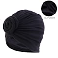 Miniatyrbillede 7 af 10: Kvinder Turban Hårbetræk SORT Black