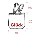 Miniatyrbillede 2 af 10: Trykt brev mulepose Stor kapacitet lærred Shopping Bag Tote