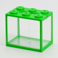 Miniatyrbillede 1 af 10: Betta Fish Tank Building Block Aquarium GRØN GRØN green