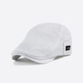 Basker Keps Cabbie Flat Cap VIT white