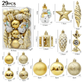 Miniatyrbillede 1 af 9: Julekuglesæt Juletræspynt GULD 29STK 29STK gold 29pcs-29pcs