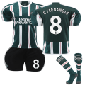 Miniatyrbillede 1 af 2: 23-24 Manchester United Udebanefodboldtrøje Børnetrøje Nr. 8 B. Fernandes 22
