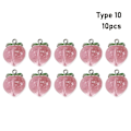 Miniatyrbillede 1 af 10: 10 stk Peach Flat Resin Charms Pendant Peach Charms Frugt 10