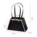 Miniatyrbillede 1 af 10: Blomster gaveæske Kraft papirpose SORT black
