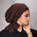 Miniatyrbillede 1 af 8: Muslimske Kvinder Hijab Motorhjelm Turban Chemo Cap KAFFE coffee
