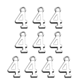Miniatyrbillede 1 af 10: 10 stk Numbers Pendant Charms Arabiske Tal Pendants 4 4 4