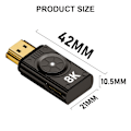 Miniatyrbillede 6 af 10: HDTV 2.1 Converter Magnetic Connector LEFT BEND SORT LEFT BEND Left Bend Black
