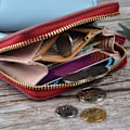 Pikkukuva 3 / 8: Money Coin Kukkaro Luottokorttikotelo PUNAINEN RED