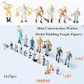 Miniatyrbillede 7 af 10: 10/25 stk. Byggearbejder Modelbygning Mennesker Figurer 3 3 3