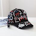 Miniatyrbillede 1 af 9: Graffiti Baseball Caps Visir Cap SORT 2 2 black 2-2