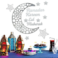 Pikkukuva 4 / 6: Ramadan Kareem Peiliseinätarra Kuu Tähti DIY Eid Mubarak
