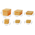 Pikkukuva 2 / 8: 6kpl/ set Mini Storage Box Nukkekodin lelukontti ORANSSI orange