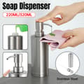 Miniatyrbillede 2 af 5: 220/320ml Rustfrit Stål Tryktype Oliesprøjte Sæbedispenser Holdbar 220ml
