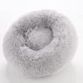 Rund mjuk fluffig hundbädd kattbädd Ljusgrå 40 cm