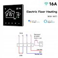 Miniatyrbillede 3 af 6: Termostat til elektrisk gulvvarme - ARHATREYA - WiFi - Berøringsskærm - Programmerbar - Sort