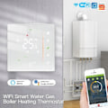 Miniatyrbild 1 av 6: Termostat WiFi Programmerbar - ARHATREYA - Vatten/Gas Värme - Vit - IP20