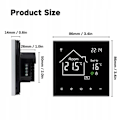 Miniatyrbild 6 av 6: Termostat Wi-Fi - ARHATREYA - 16A - Touchskärm - Röststyrning - Programmerbar