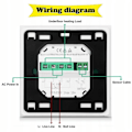 Miniatyrbillede 6 af 6: Programmerbar Termostat - ARHATREYA - LCD Hvid - 16A - Elektrisk Opvarmning