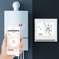 Miniatyrbillede 1 af 6: Termostat Zigbee - ARHATREYA - Programmerbar - Vand/Gas Opvarmning - Hvid