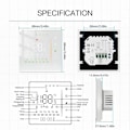 Miniatyrbillede 3 af 6: Thermostat WiFi - Tuya - Programmerbar - Vand/Gas Opvarmning - LCD Touchskærm - Hvid