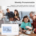 Miniatyrbild 6 av 6: Termostat Wi-Fi och RF - ARHATREYA - Vit - Programmerbar - Röststyrning