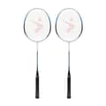 Blue Badminton Racket Set Aluminum Alloy Non-slip Comfortable Grip 1 Pair